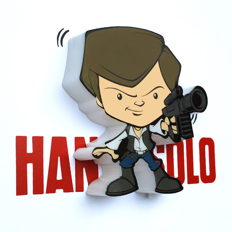 Lampara 3D Light FX mini Hans Solo Star Wars